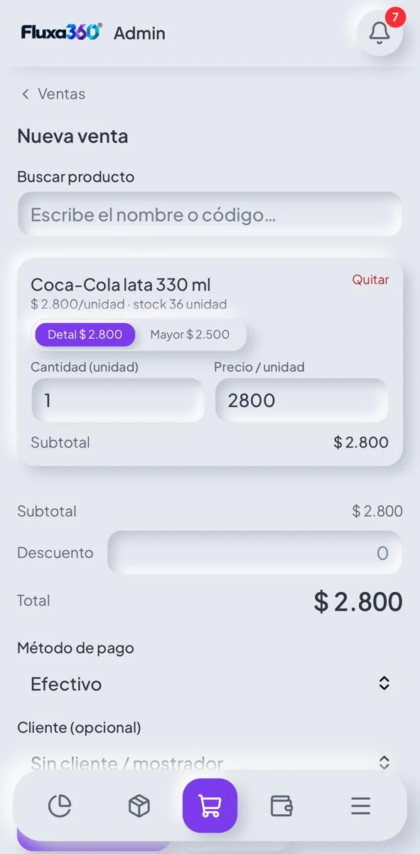 Nueva venta en Fluxa Stock